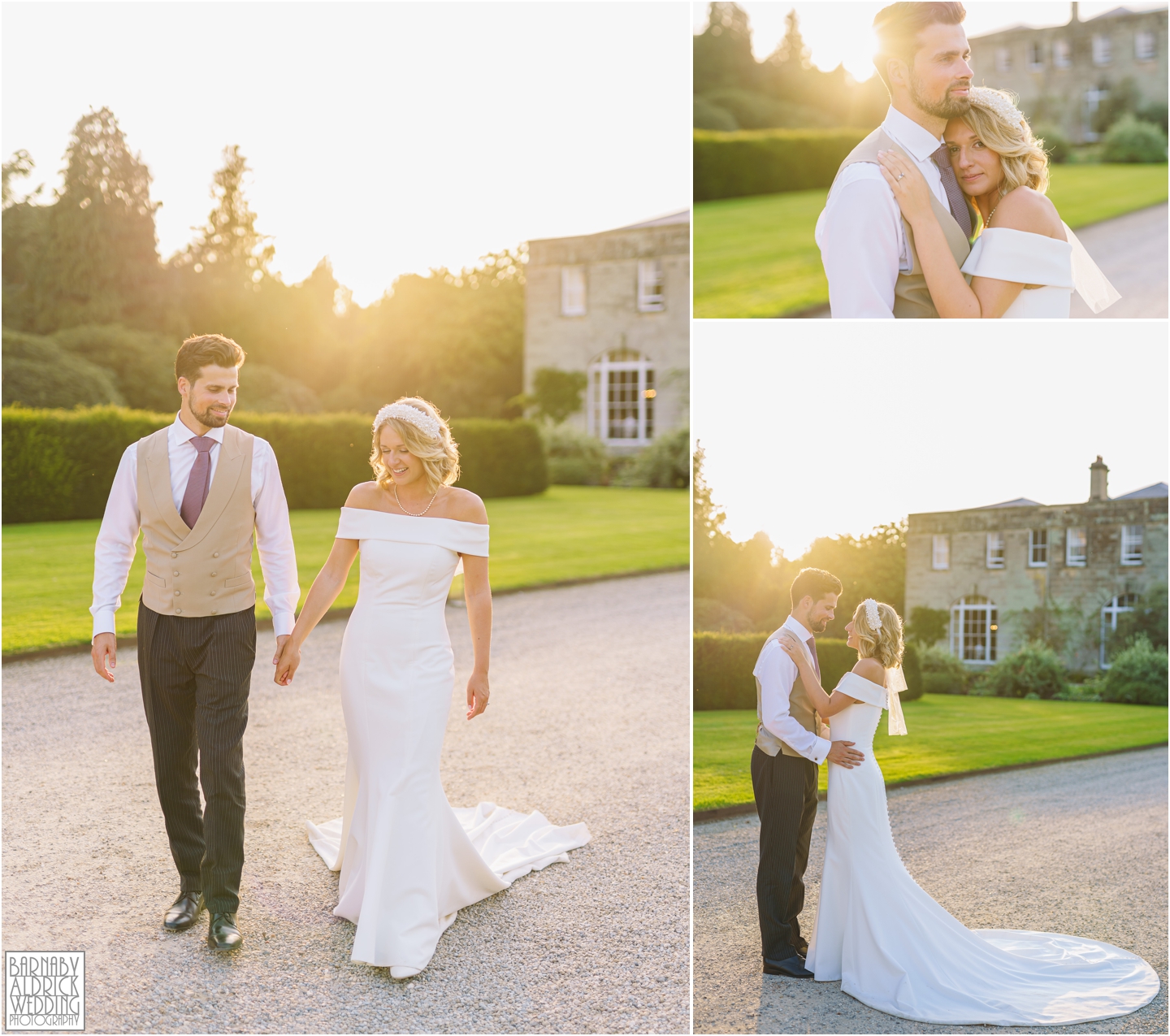 Birdsall House Golden Hour Wedding Photos, Malton Wedding Photography, Yorkshire Wedding Country House Venue, Birdsall House Ruins Photos, Birdsall House Wedding Photographer