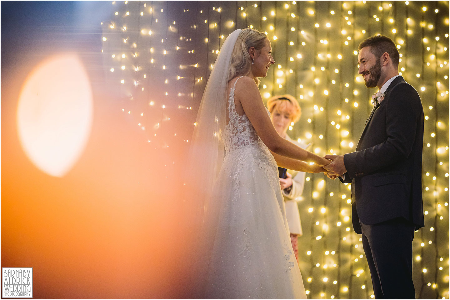 Civil ceremony photo at Wharfedale Grange near Harewood by Yorkshire wedding photographer Barnaby Aldrick