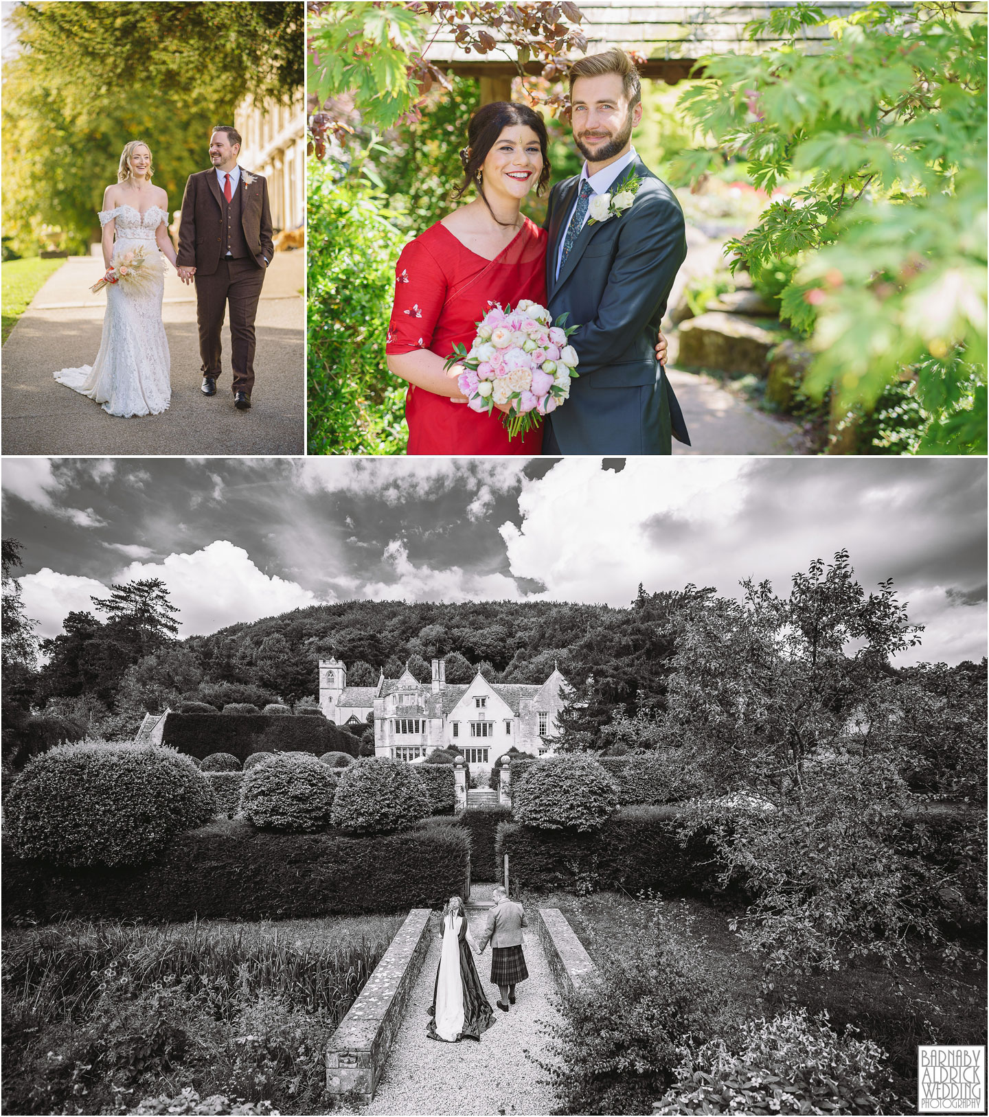 Relaxed wedding photos in Harrogate's Valley Gardens at The Sun Pavilion by Yorkshire Wedding Photographer Barnaby Aldrick