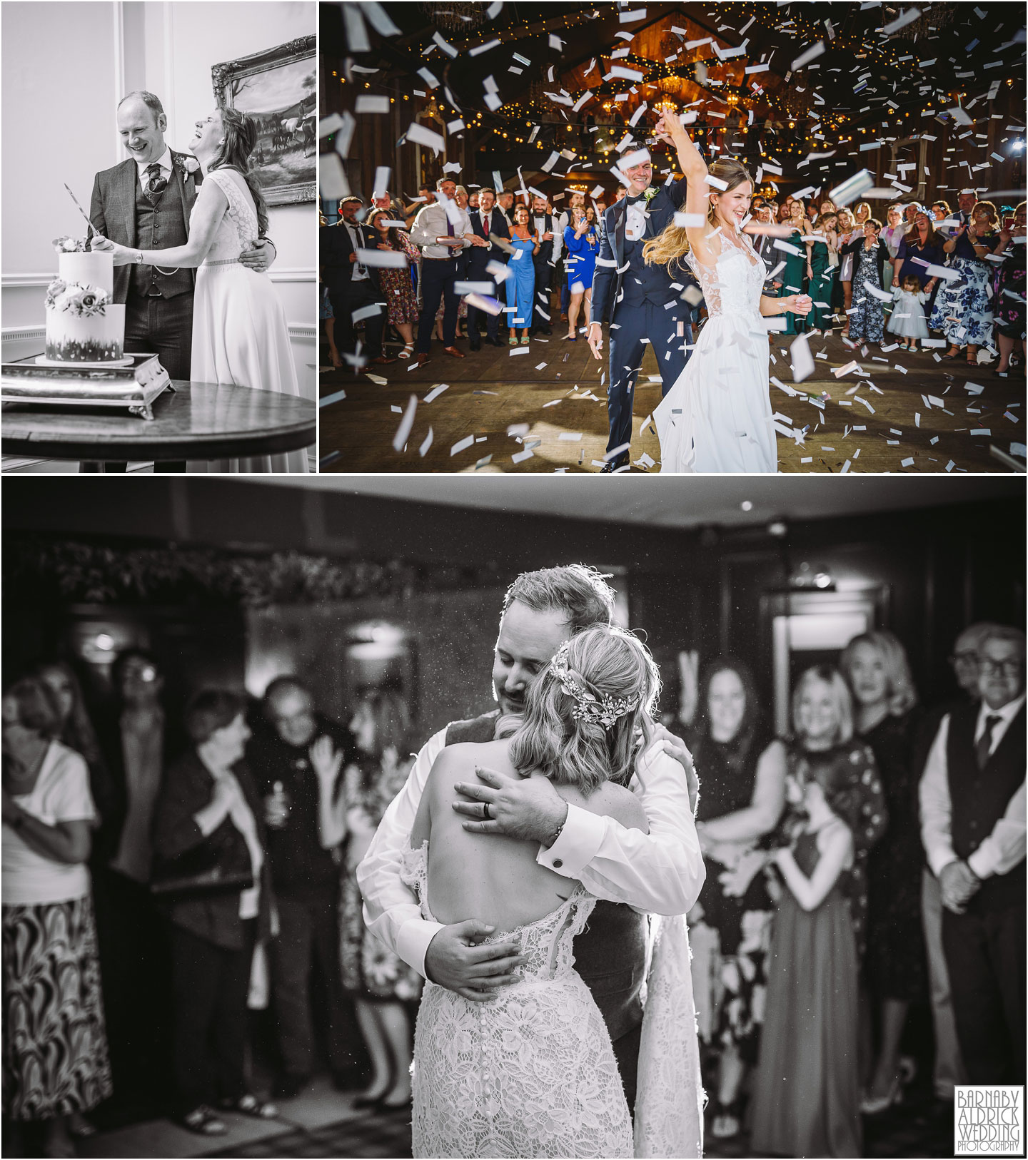 First Dance confetti canon at Wharfedale Grange near Harewood and Harrogate in Yorkshire