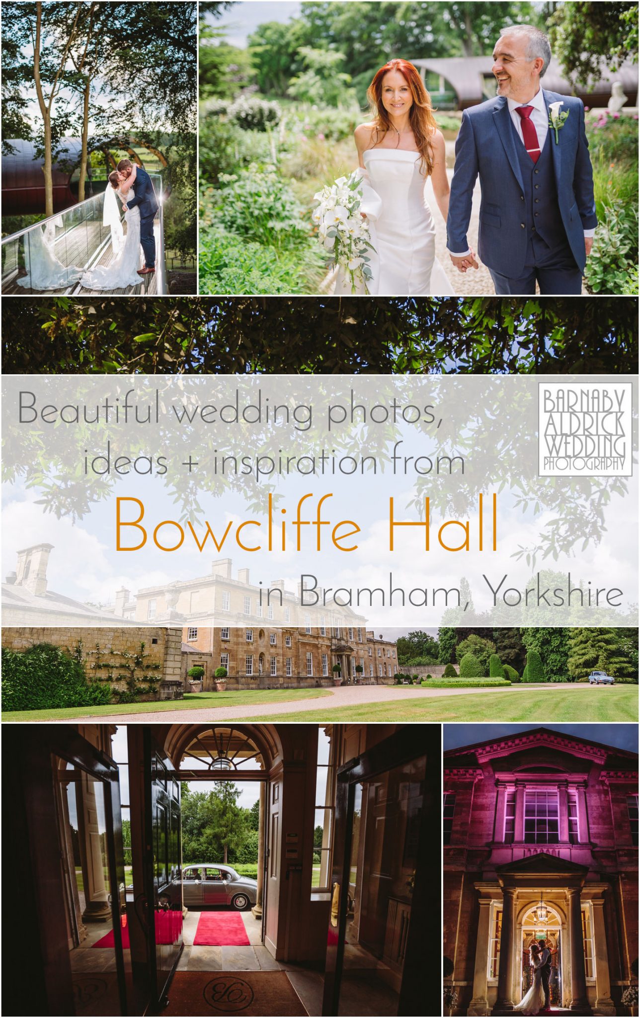 Bowcliffe Hall wedding photos in Bramham Yorkshire by photographer Barnaby Aldrick