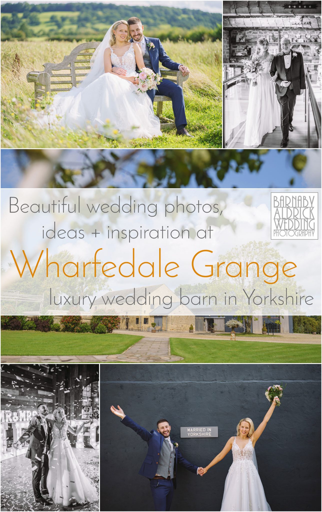 Wharfedale Grange Yorkshire Wedding Barn Photos by Yorkshire wedding photographer Barnaby Aldrick