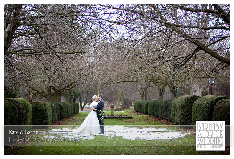 Kate & Barrie Hazlewood Castle Winter Wedding Photography by Barnaby Aldrick