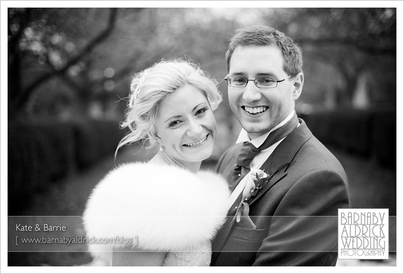 Kate & Barrie Hazlewood Castle Winter Wedding Photography by Barnaby Aldrick