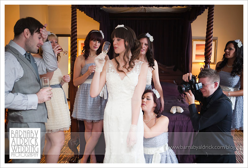 Vicki & Simon at The Old Swan, Harrogate Winter Wedding Photography by Barnaby Aldrick