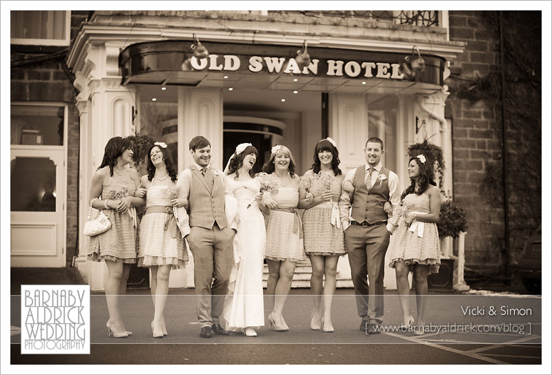 Vicki & Simon at The Old Swan, Harrogate Winter Wedding Photography by Barnaby Aldrick