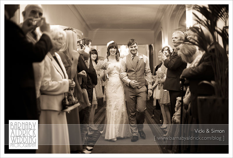 Vicki & Simon at The Old Swan, Harrogate Winter Wedding Photography by Barnaby Aldrick