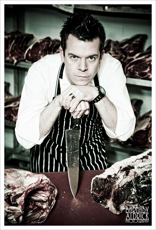 Tim Bilton head chef at The Butchers Arms by Barnaby Aldrick