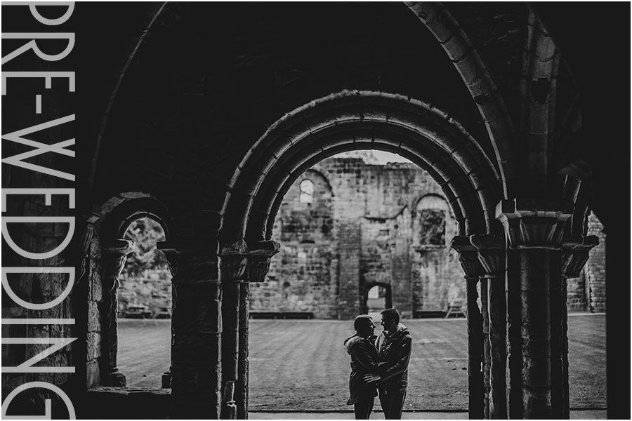 Pre-wedding photography at Kirkstall Abbey, Leeds