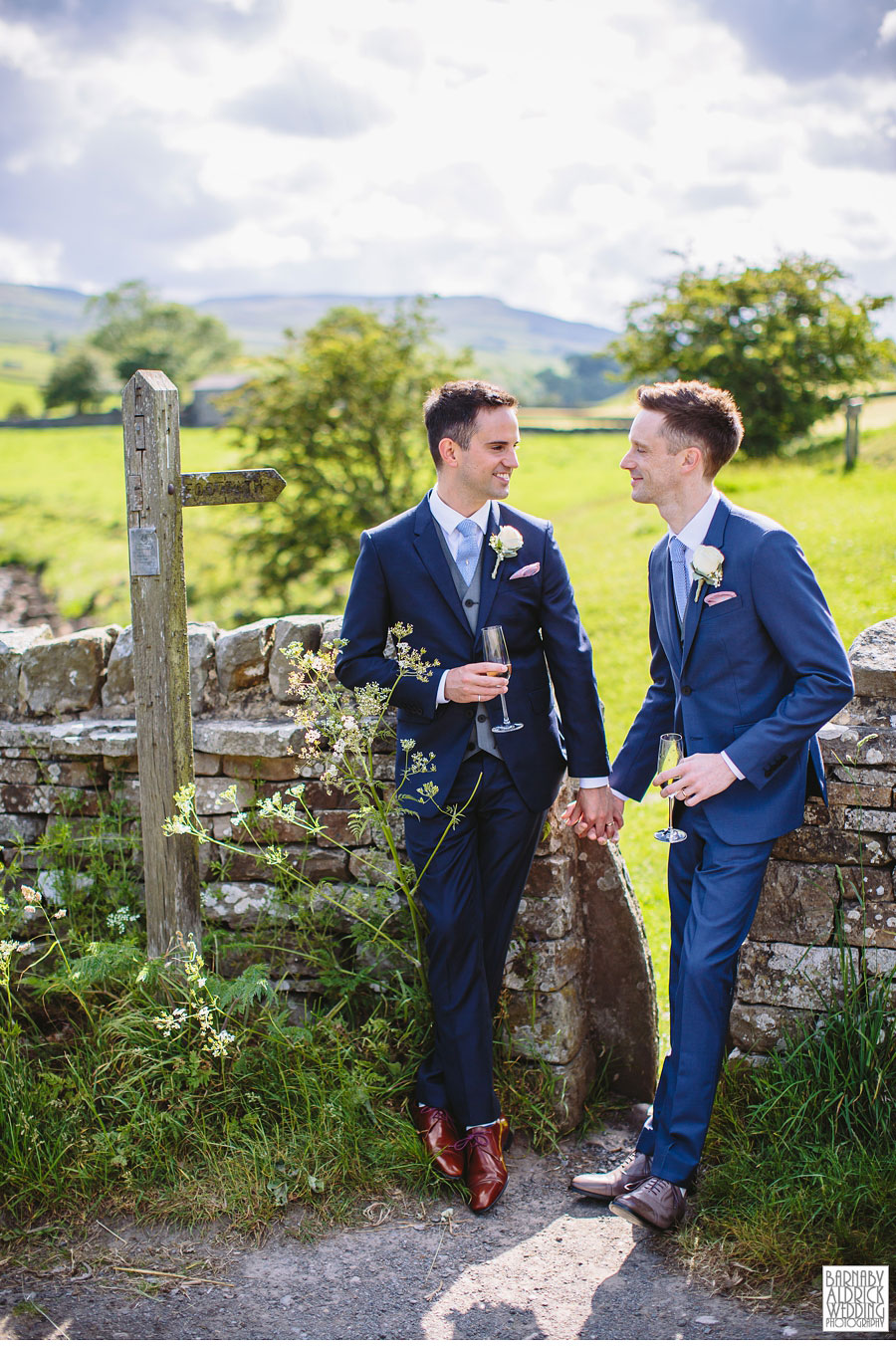 Yorebridge House Gay Wedding Photography by Yorkshire Wedding Photographer Barnaby Aldrick 063
