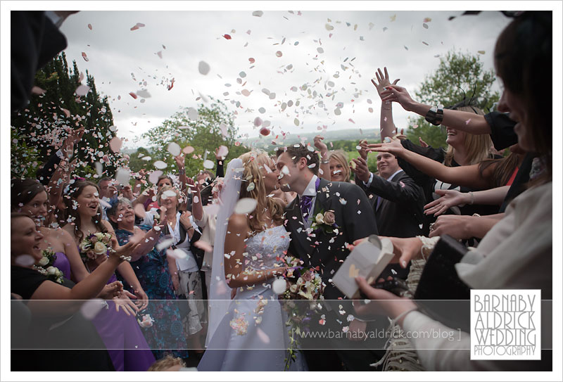 Mitton Hall Wedding Photography confetti photo