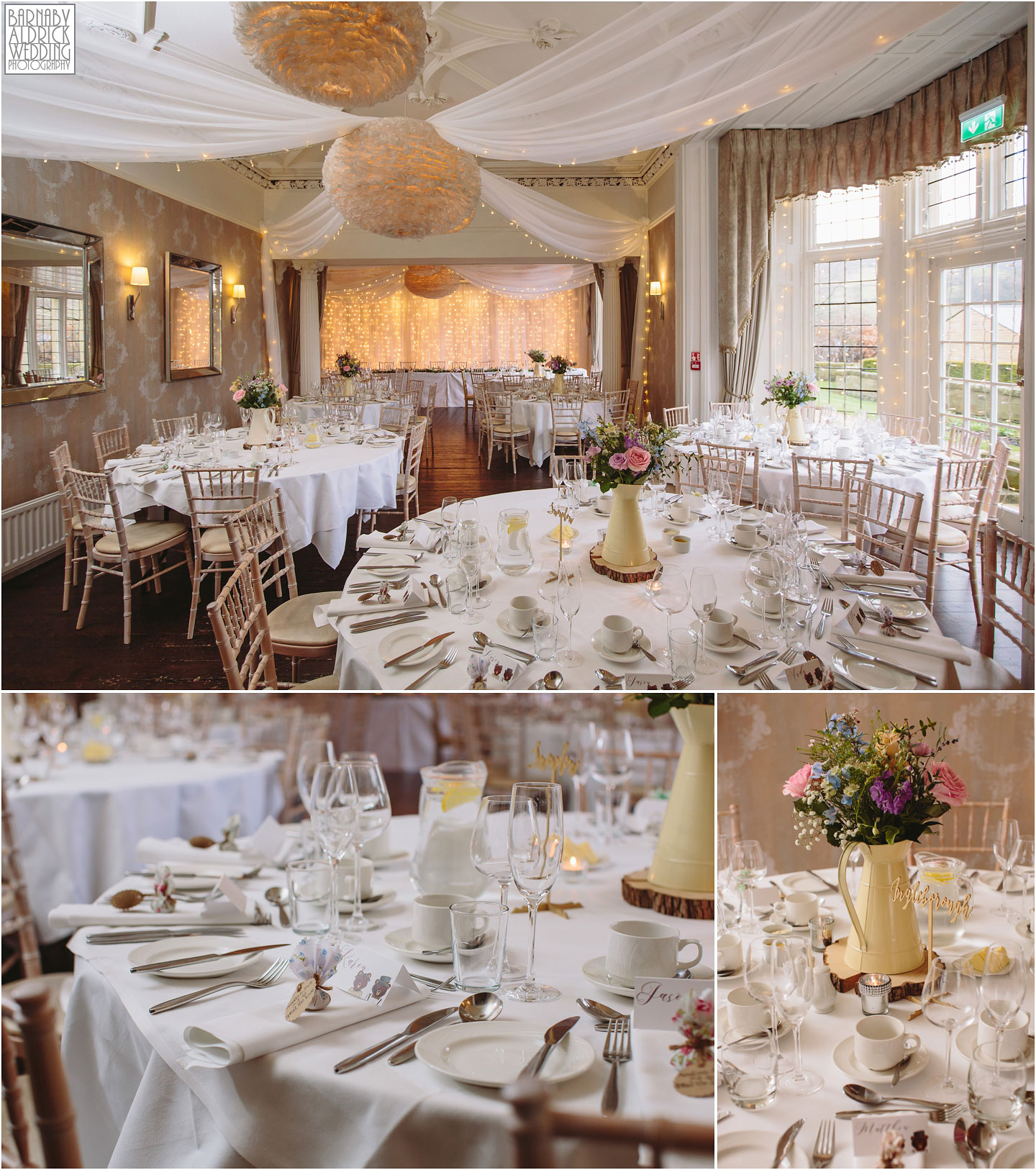 Falcon Manor Settle wedding breakfast room