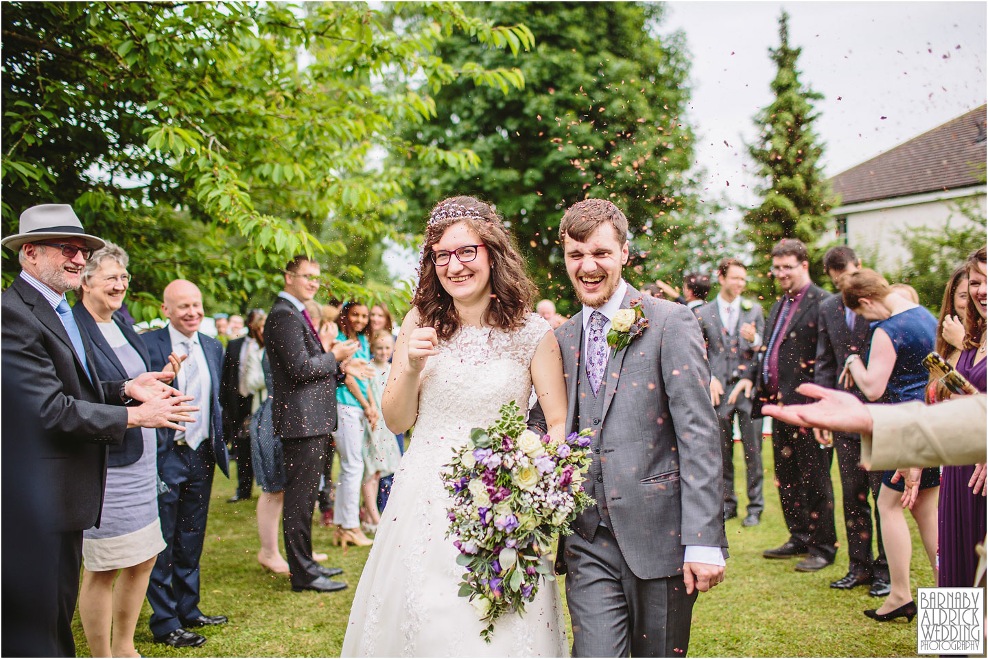 A photo from a spring wedding at Christ Church in St Albans near London in England