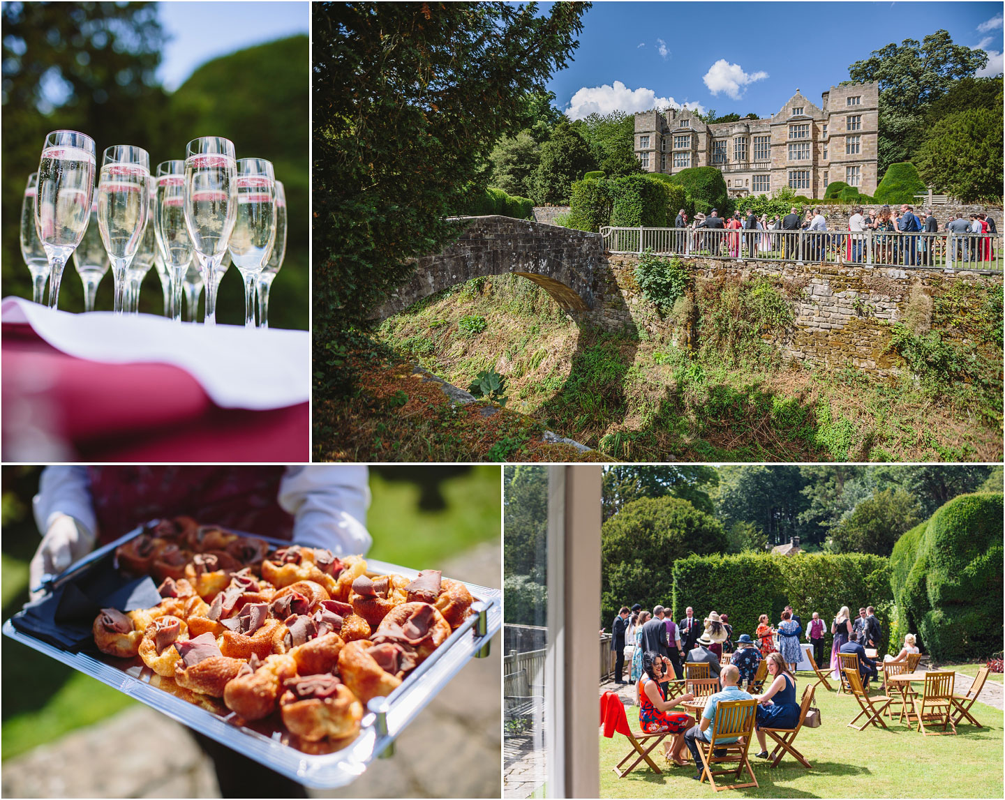 Afternoon wedding receptions photo at Fountains Abbey herb garden and orchard