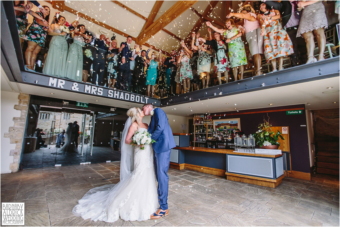 Confetti photo at Priory Cottages Wetherby