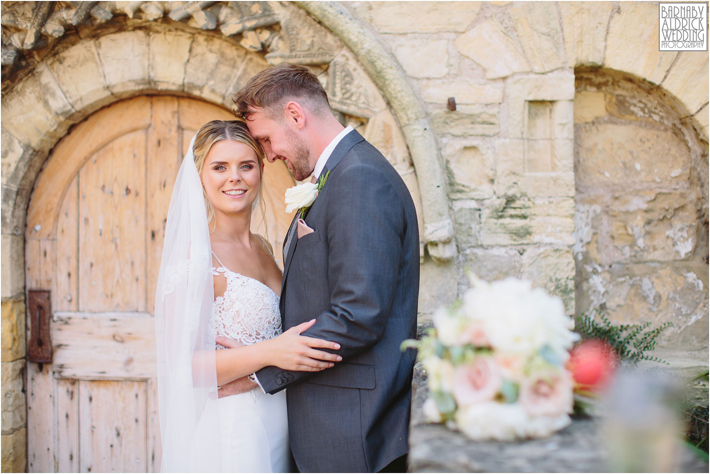 Wedding photography portraits at Priory Cottages near Wetherby in Yorkshire