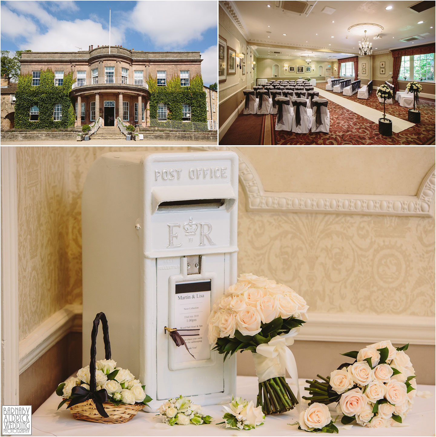 Wedding flower photos at Wood Hall near Wetherby in West Yorkshire