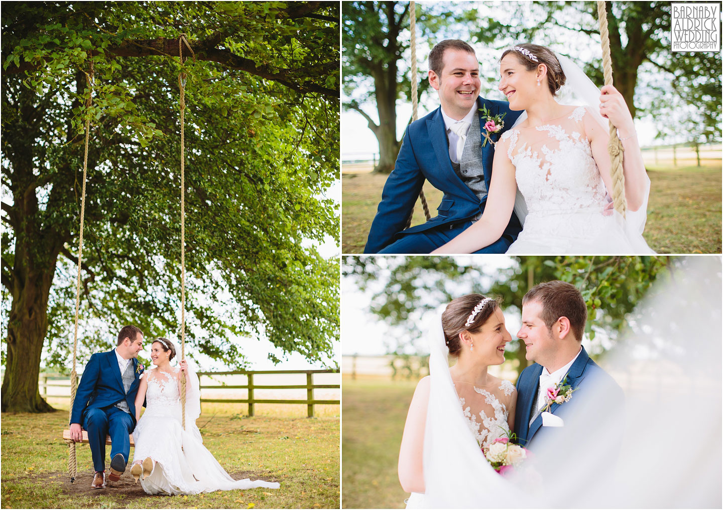 Couple portraits at Barmbyfields Barn wedding venue near York