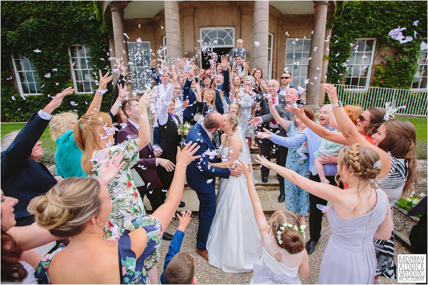Confetti photograph Wood Hall Hotel Wetherby, Wood Hall Wedding Photos, Wood Hall Wedding PHotographer