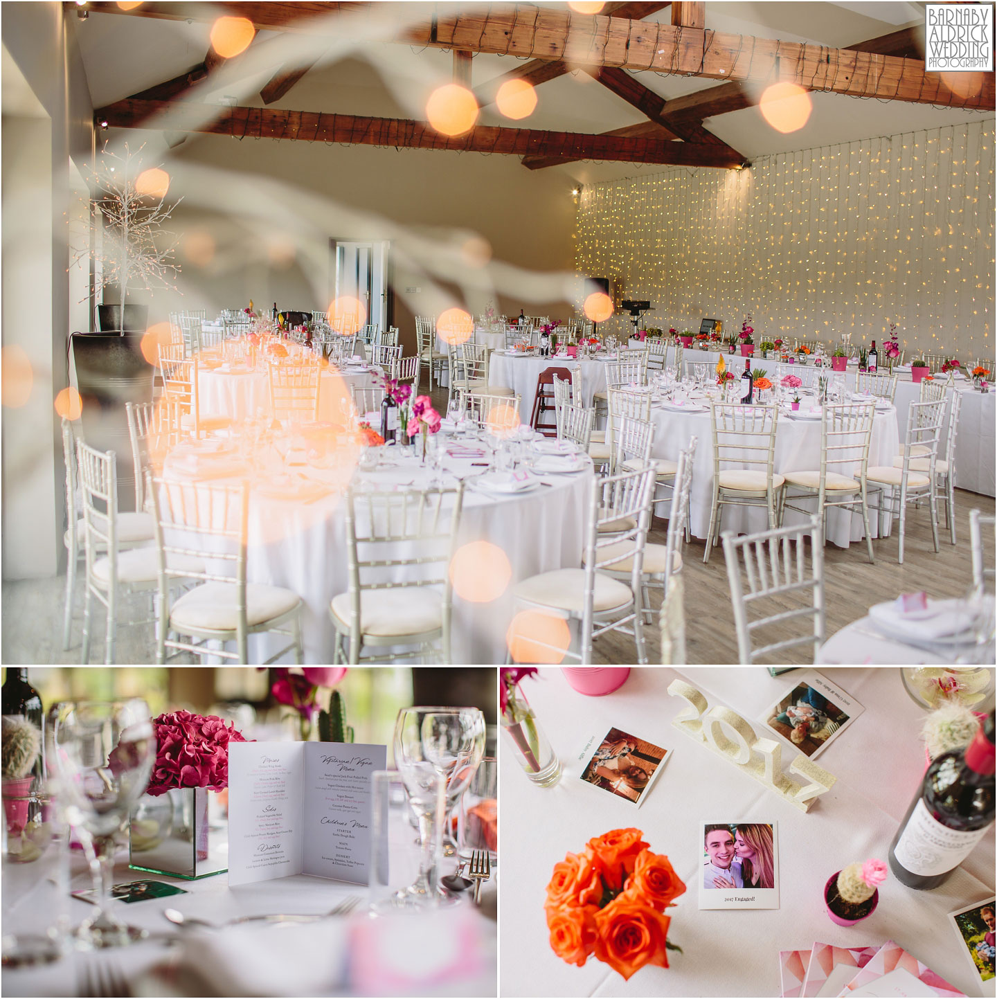 The Wedding Breakfast ideas at Yorkshire Wedding Barn near Richmond