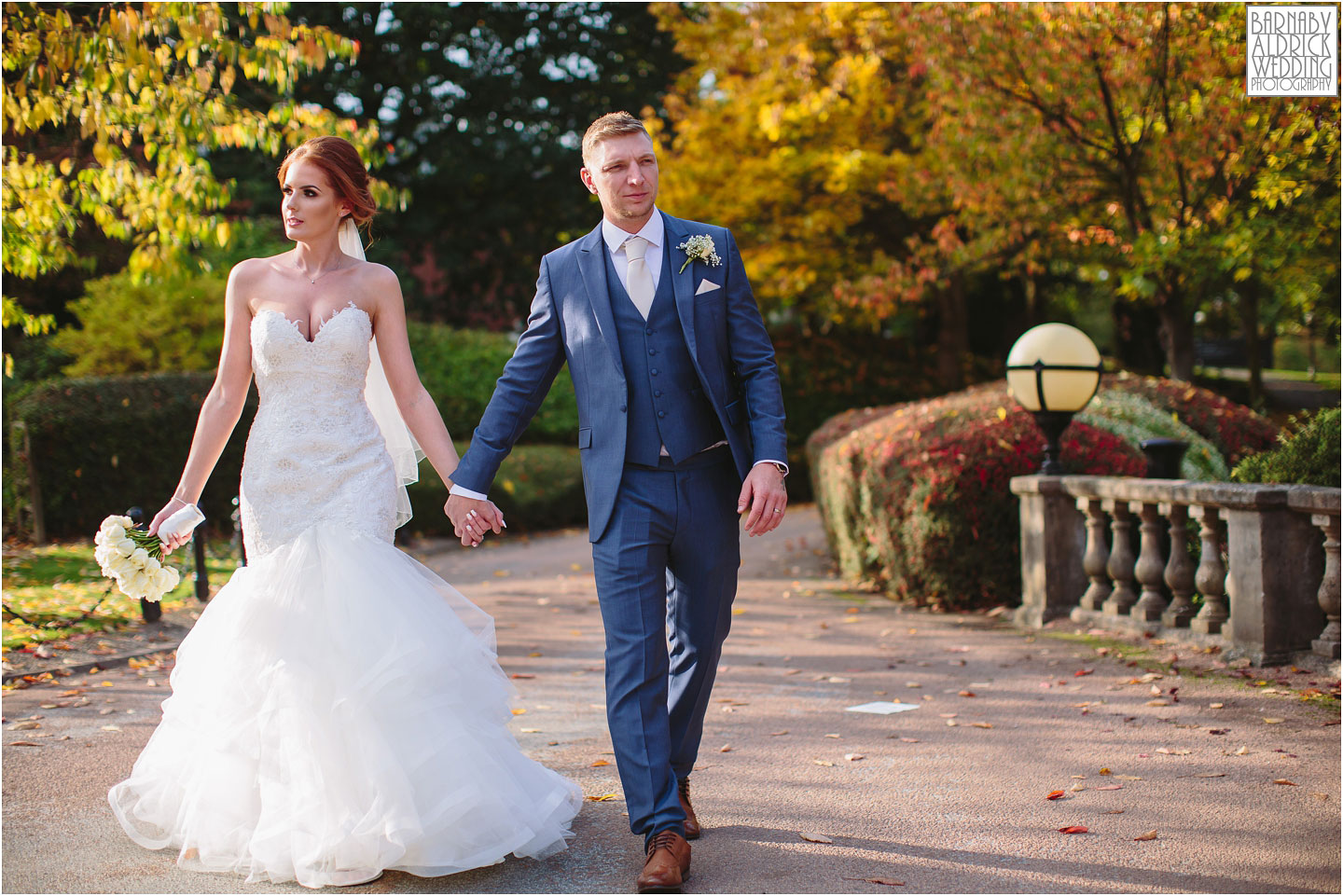 Oulton Hall autumn wedding photographer, autumn wedding photo at Oulton Hall, Leeds wedding venues, West Yorkshire wedding hotels