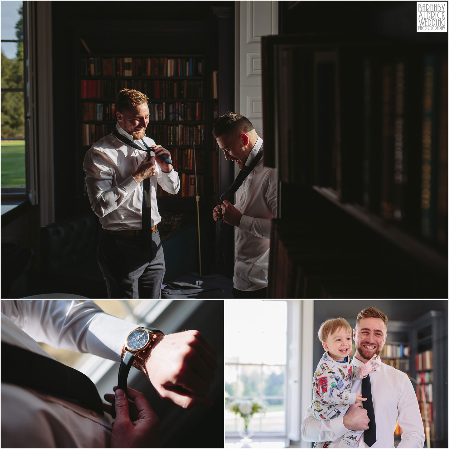 Grooms preparations photo at Saltmarshe Hall Wedding Photos, Wedding photography at Saltmarshe Hall, East Yorkshire Wedding Photos