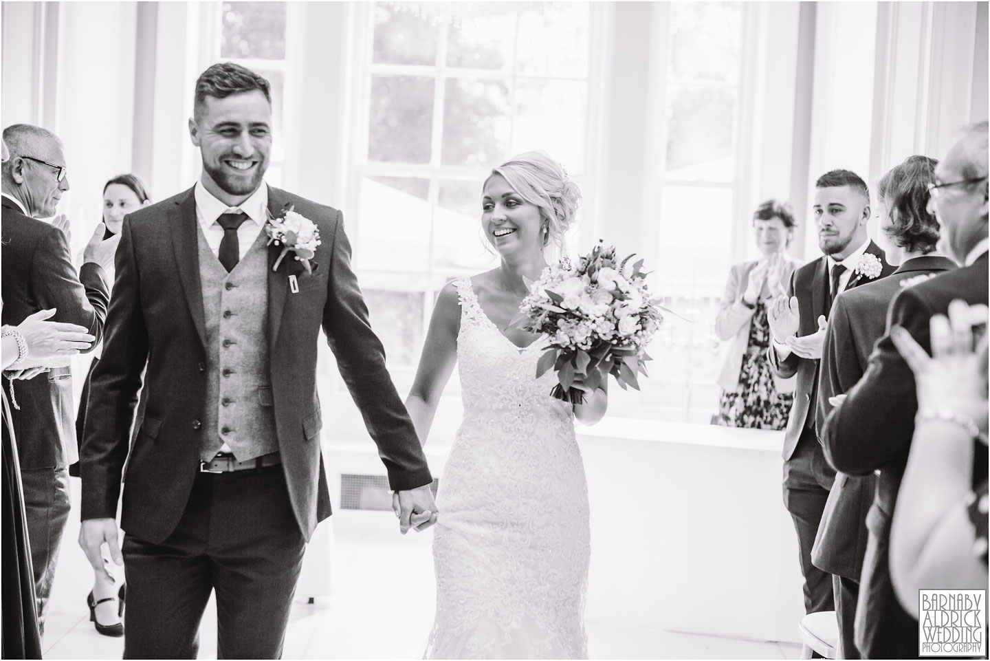 Aisle ceremony photo at Saltmarshe Hall Wedding Photos, Wedding photography at Saltmarshe Hall, East Yorkshire Wedding Photos