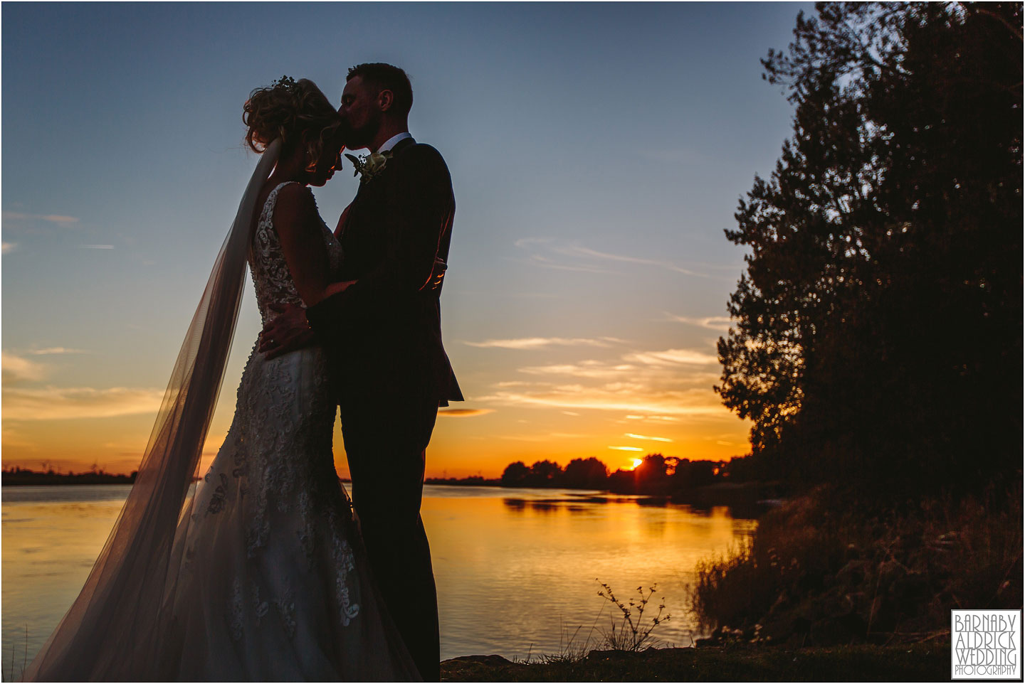 Sunset portraits at Saltmarshe Hall Wedding Photos, Wedding photography at Saltmarshe Hall, East Yorkshire Wedding Photos