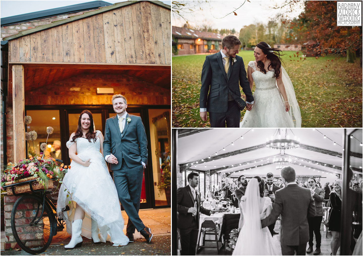 Wedding cowboy boots bride at Villa Farm Wedding Photos, York unusual wedding venues, York Barn wedding venue, York Barn wedding at Villa Farm