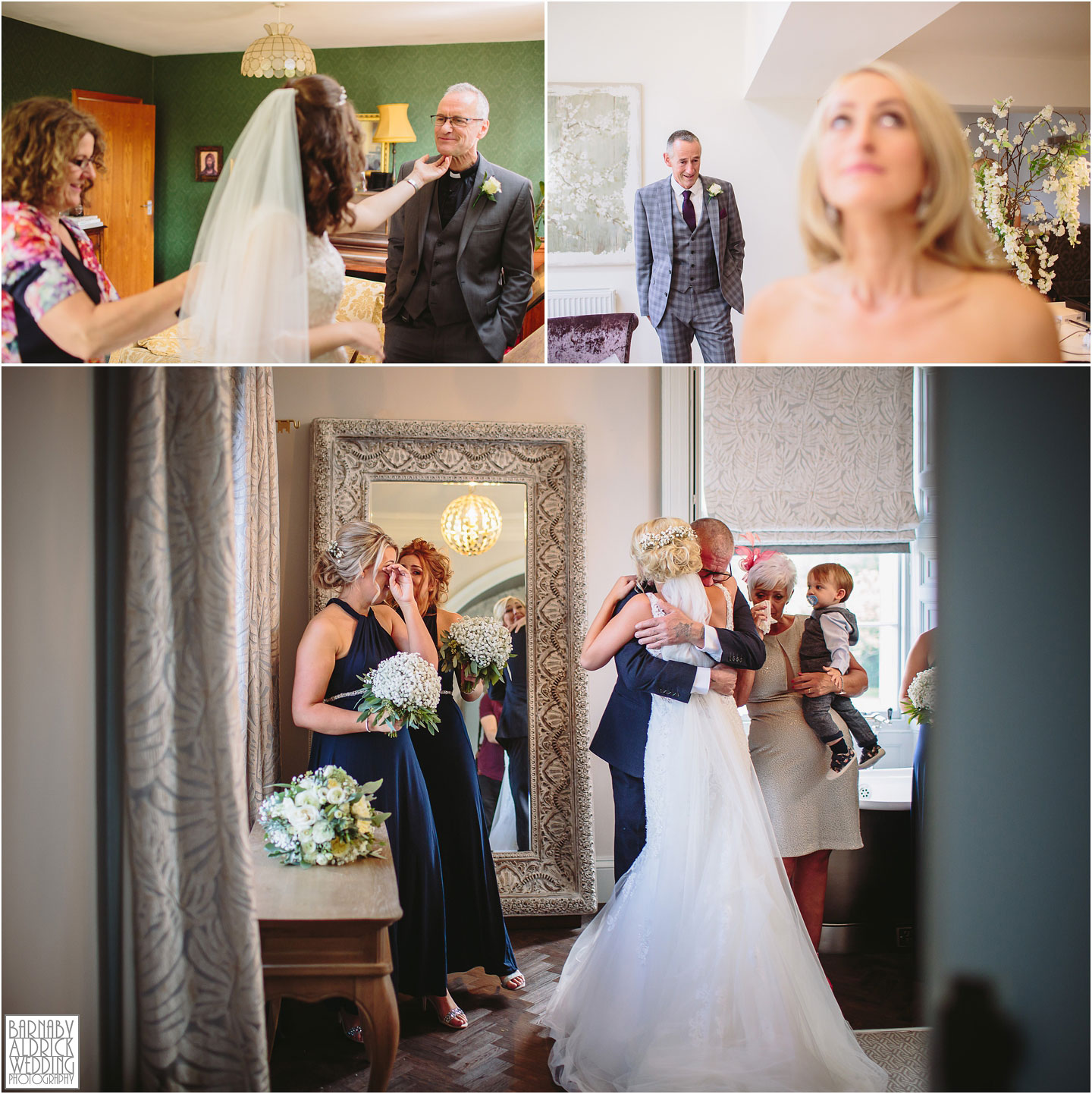 A bride and father moment at Saltmarshe Hall near Goole, Amazing Yorkshire Wedding Photos, Best Yorkshire Wedding Photos 2018