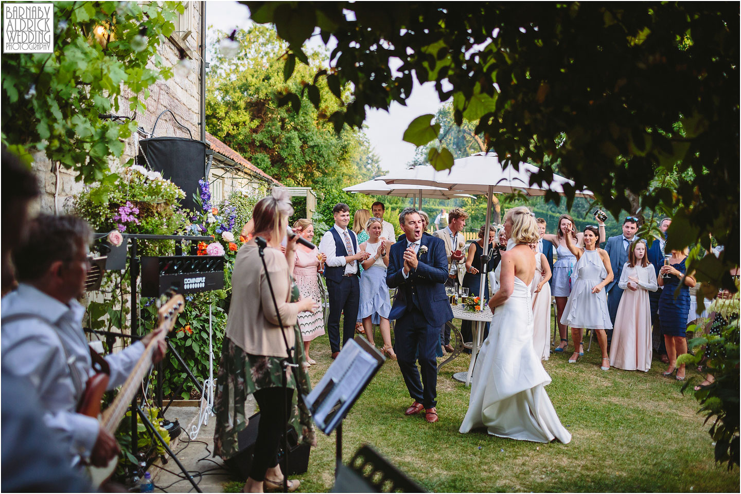 Outdoor evening first dance at The Pheasant in Harome near Helmsley, Amazing Yorkshire Wedding Photos, Best Yorkshire Wedding Photos 2018