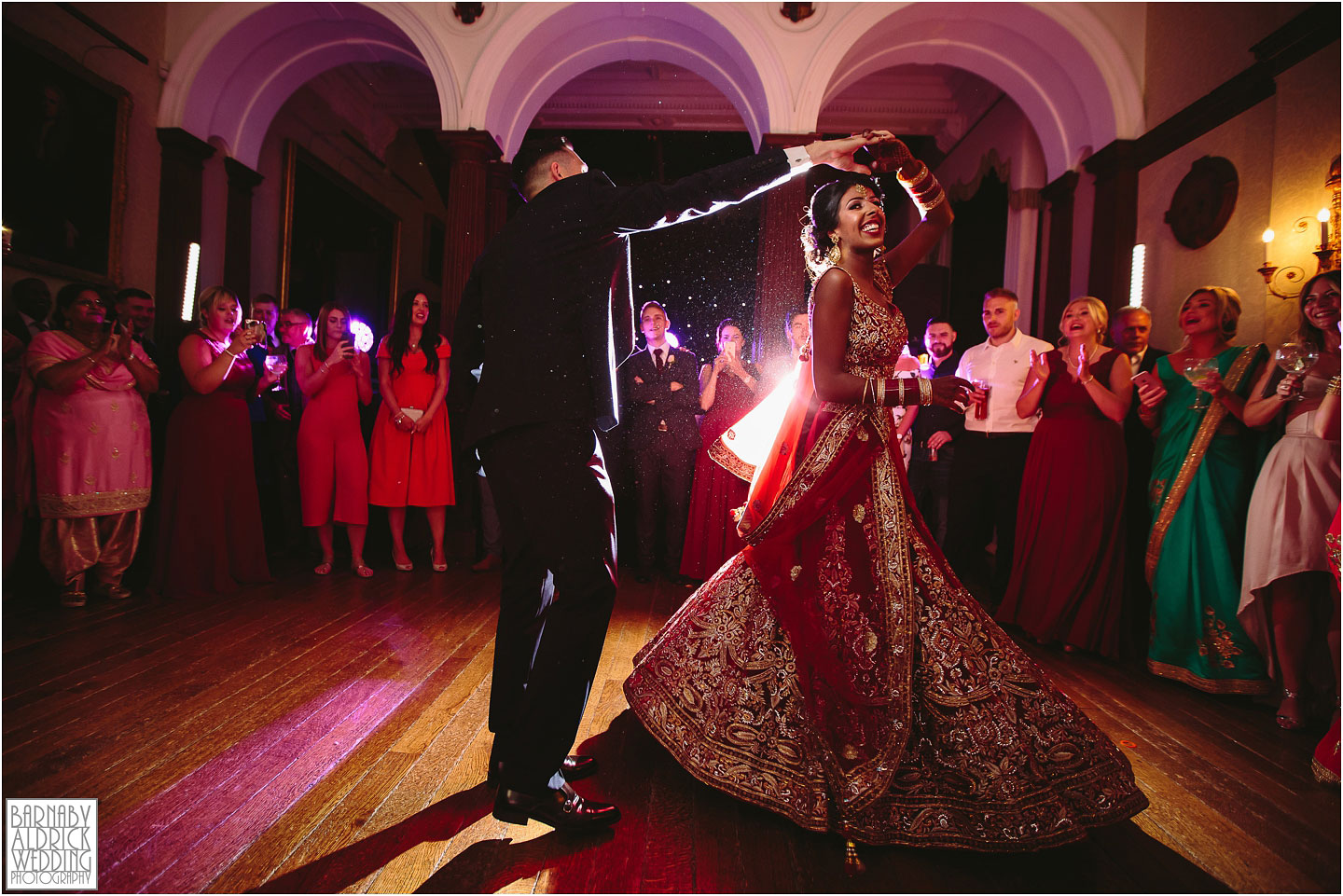 Indian outfit first dance at Sandon Hall, Amazing Yorkshire Wedding Photos, Best Staffordshire Wedding Photos 2018