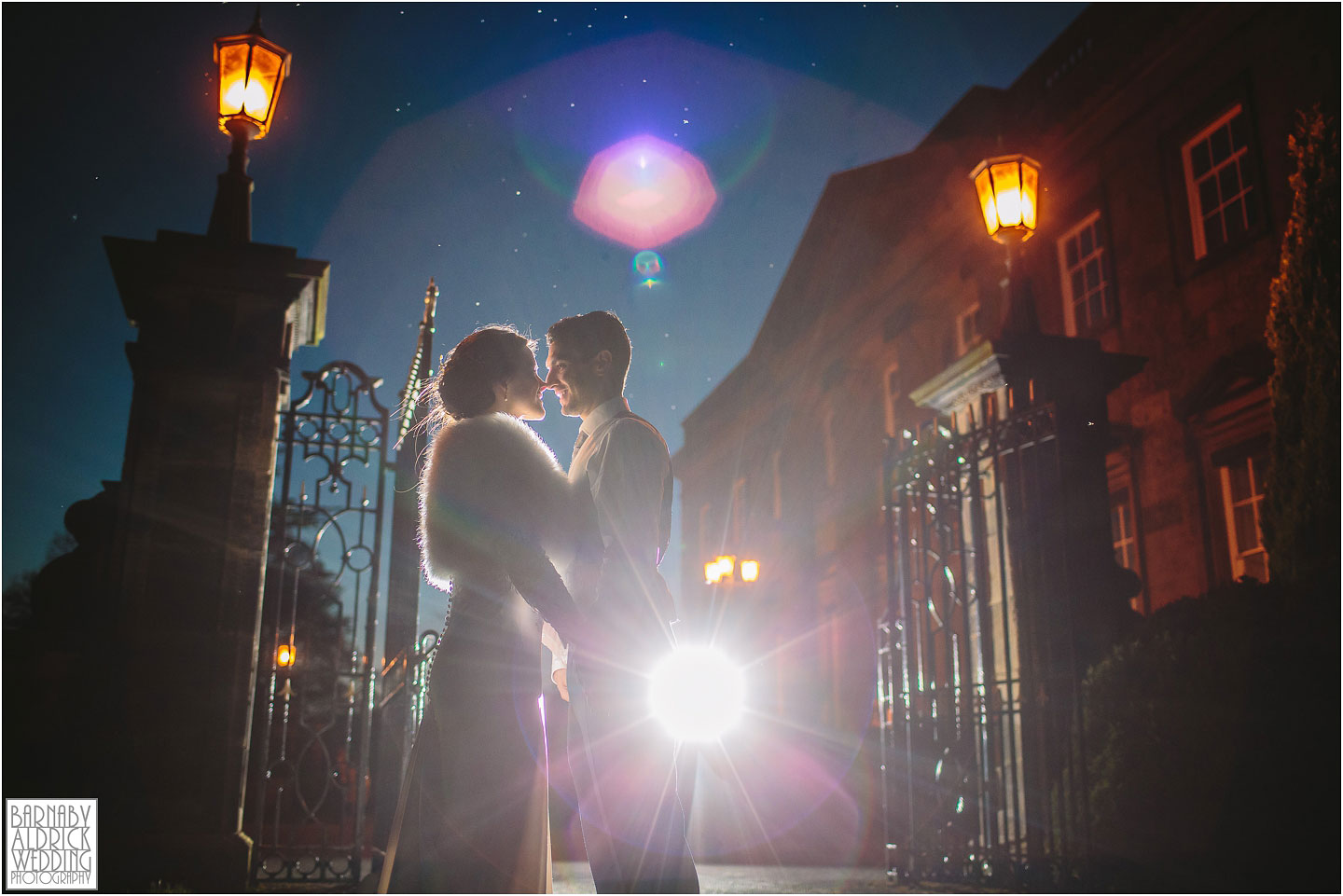 Amazing Denton Hall evening flash wedding couple photos, Amazing Yorkshire Wedding Photos, Best Yorkshire Wedding Photos 2018