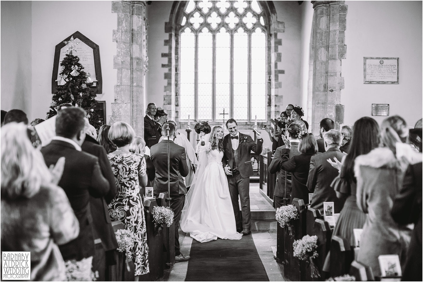 Wedding celebrations at St Peter's Church in Walton near Wetherby, Priory Cottages Barn Wedding Venue Photos, Yorkshire Barn Venue Photos