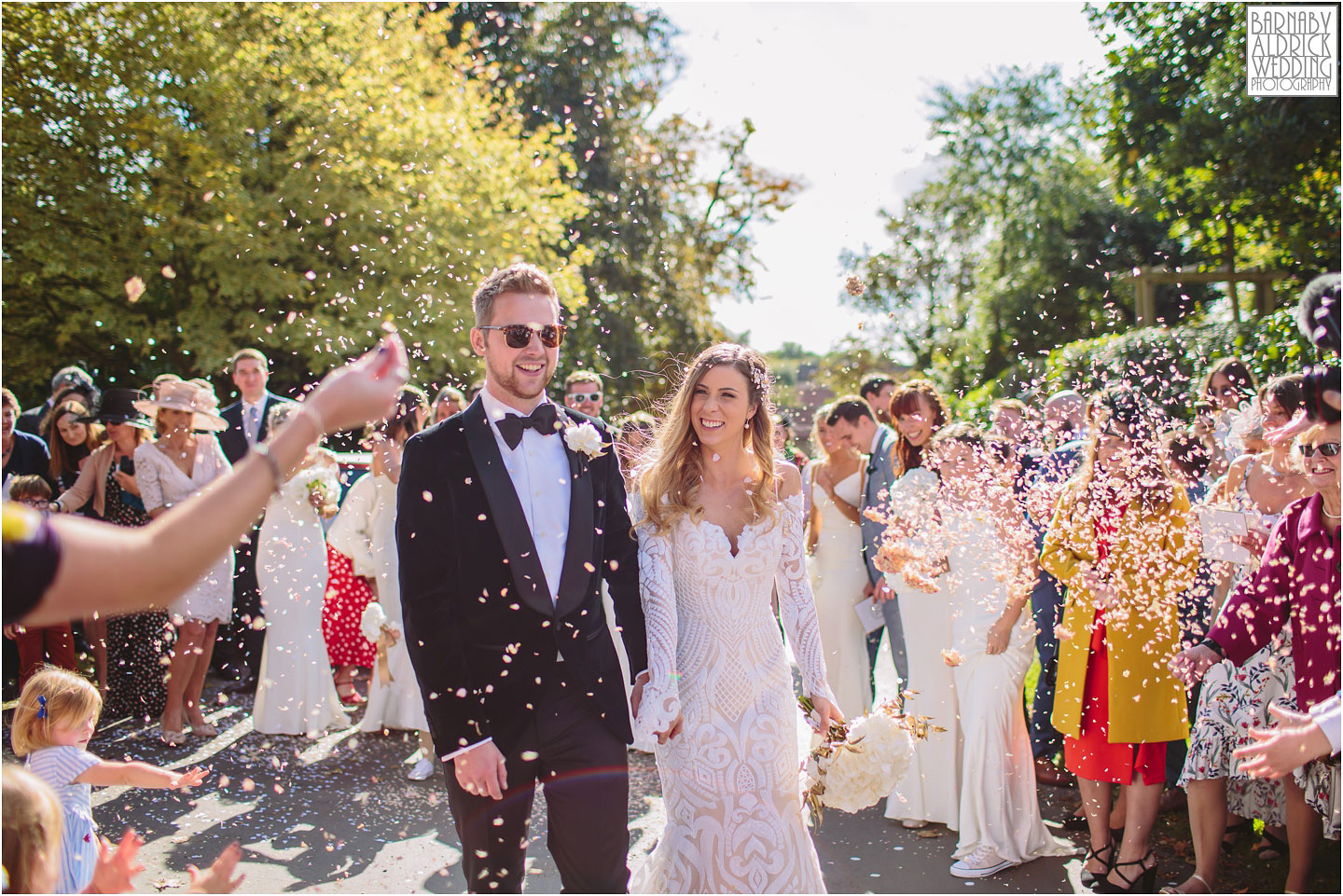 Confetti shot at Hornington Manor, Hornington Manor Wedding Photography, Hornington Manor Wedding Photographer, Yorkshire Wedding, Yorkshire Wedding Photographer, York Luxury Barn Wedding Venue, Yorkshire farmhouse Wedding Barn