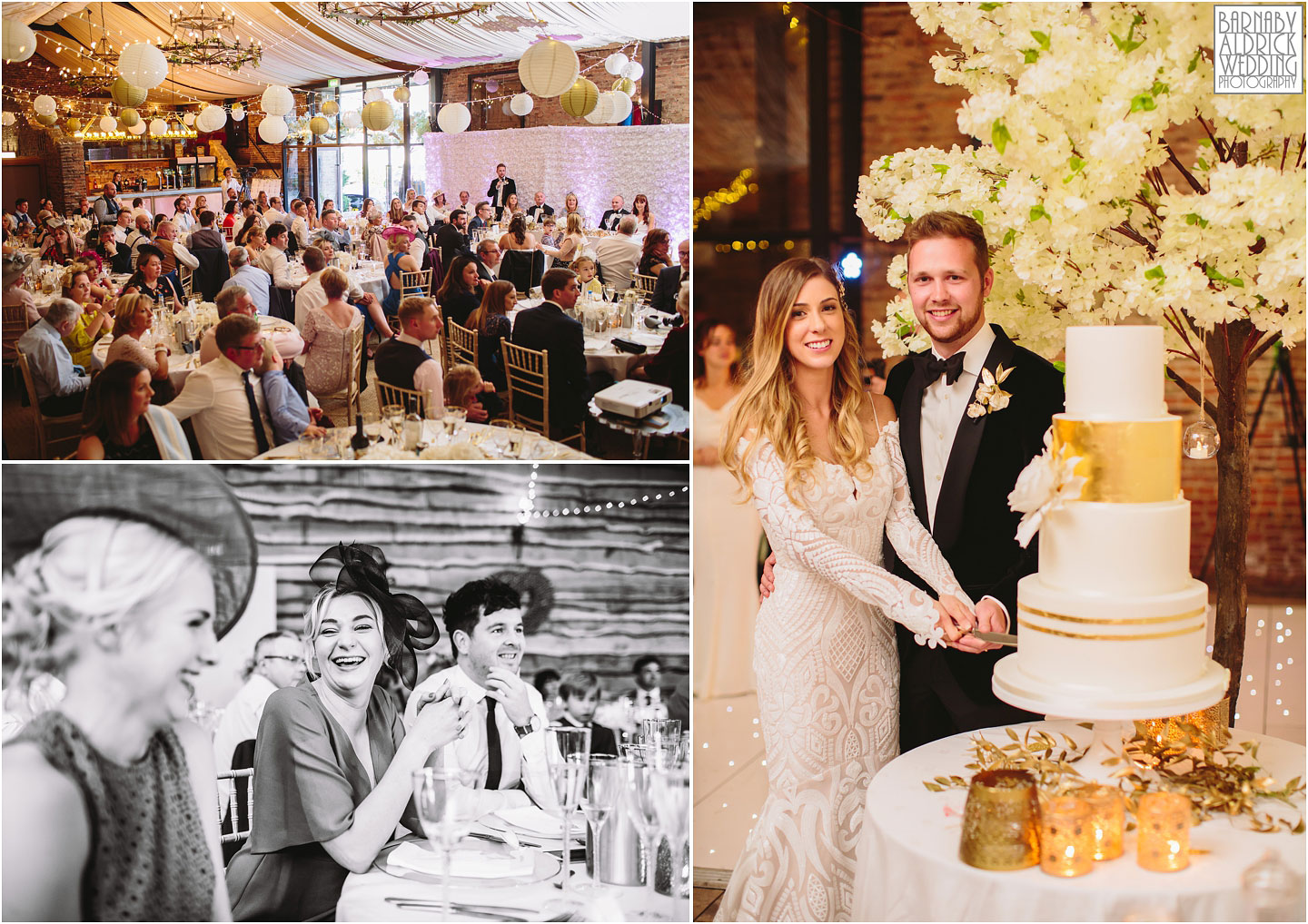 Cutting the wedding cake at Hornington Manor, Wedding band at Hornington Manor, Hornington Manor Wedding Photography, Hornington Manor Wedding Photographer, Yorkshire Wedding, Yorkshire Wedding Photographer, York Luxury Barn Wedding Venue, Yorkshire farmhouse Wedding Barn