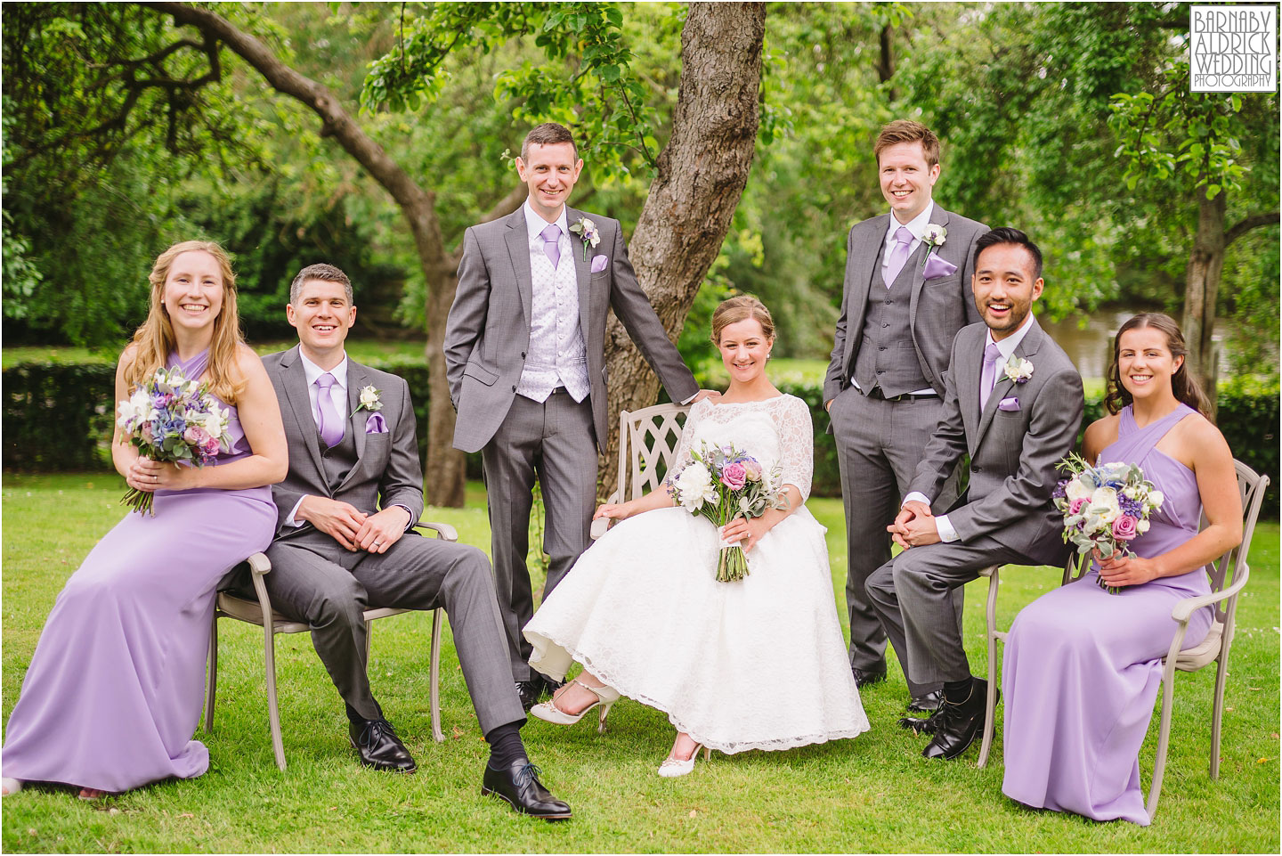 Wedding party group pictures at The Pheasant Hotel Harome, The Pheasant Hotel Wedding Helmsley, Wedding Photography at The Pheasant Hotel North Yorkshire, North Yorkshire Wedding Photographer