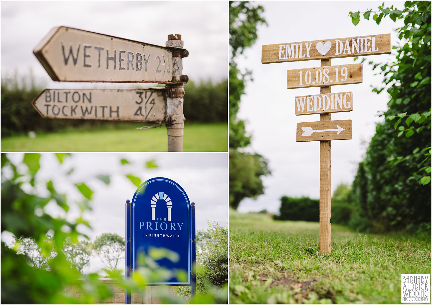 Wedding photos around Priory Cottages Barn venue in Yorkshire