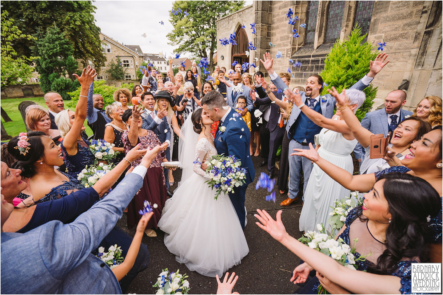 Confetti photograph Wood Hall Hotel Wetherby, Wood Hall Wedding Photos, Wood Hall Wedding PHotographer