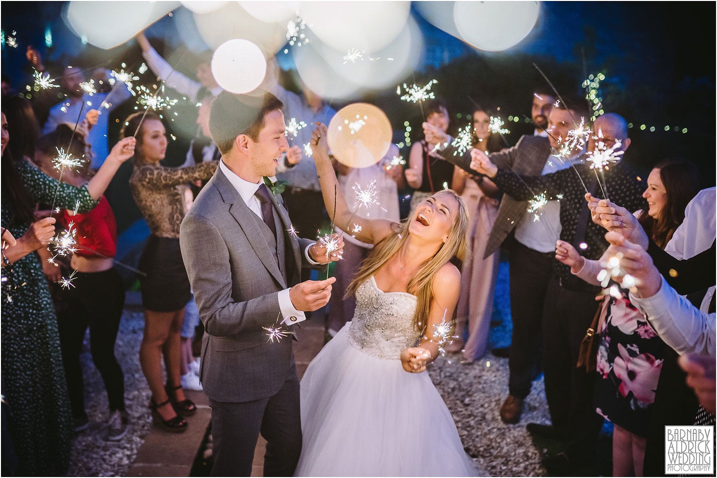 Evening Sparkler Photo at Priory Cottages