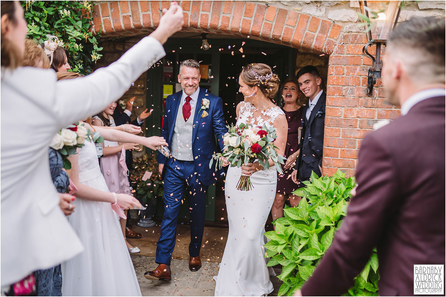 Confetti at the Pheasant, Pandemic wedding, 2020 lockdown wedding, Coronavirus wedding Yorkshire, Awesome Covid 19 wedding, Harome Wedding Photography, The Pheasant Hotel Wedding, Wedding Photography at The Pheasant Hotel North Yorkshire, North Yorkshire Wedding Photographer