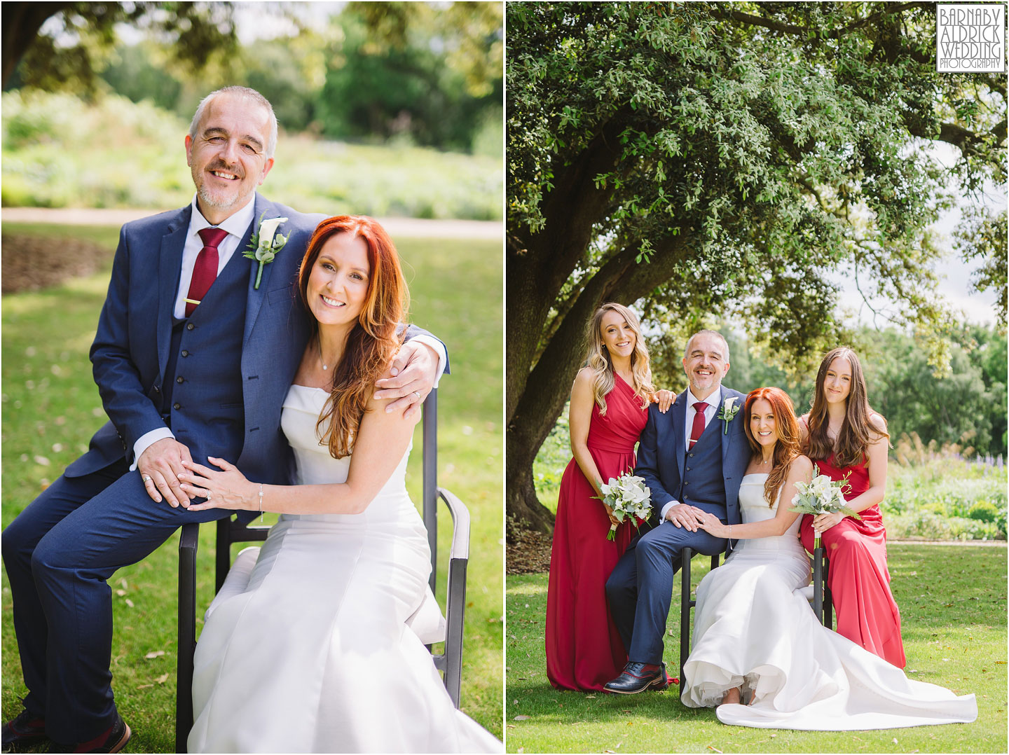 Wedding party group photo at Bowcliffe Hall