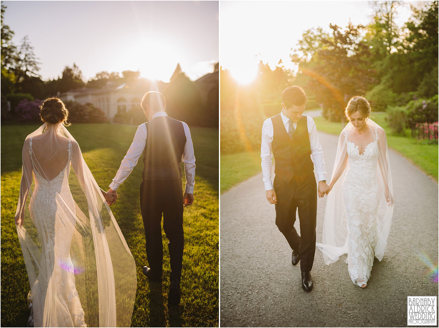 Rudding Park Sunset Wedding, Yorkshire Photographer Barnaby Aldrick, Rudding Park Harrogate Wedding Photos, Spring Yorkshire Wedding Photos