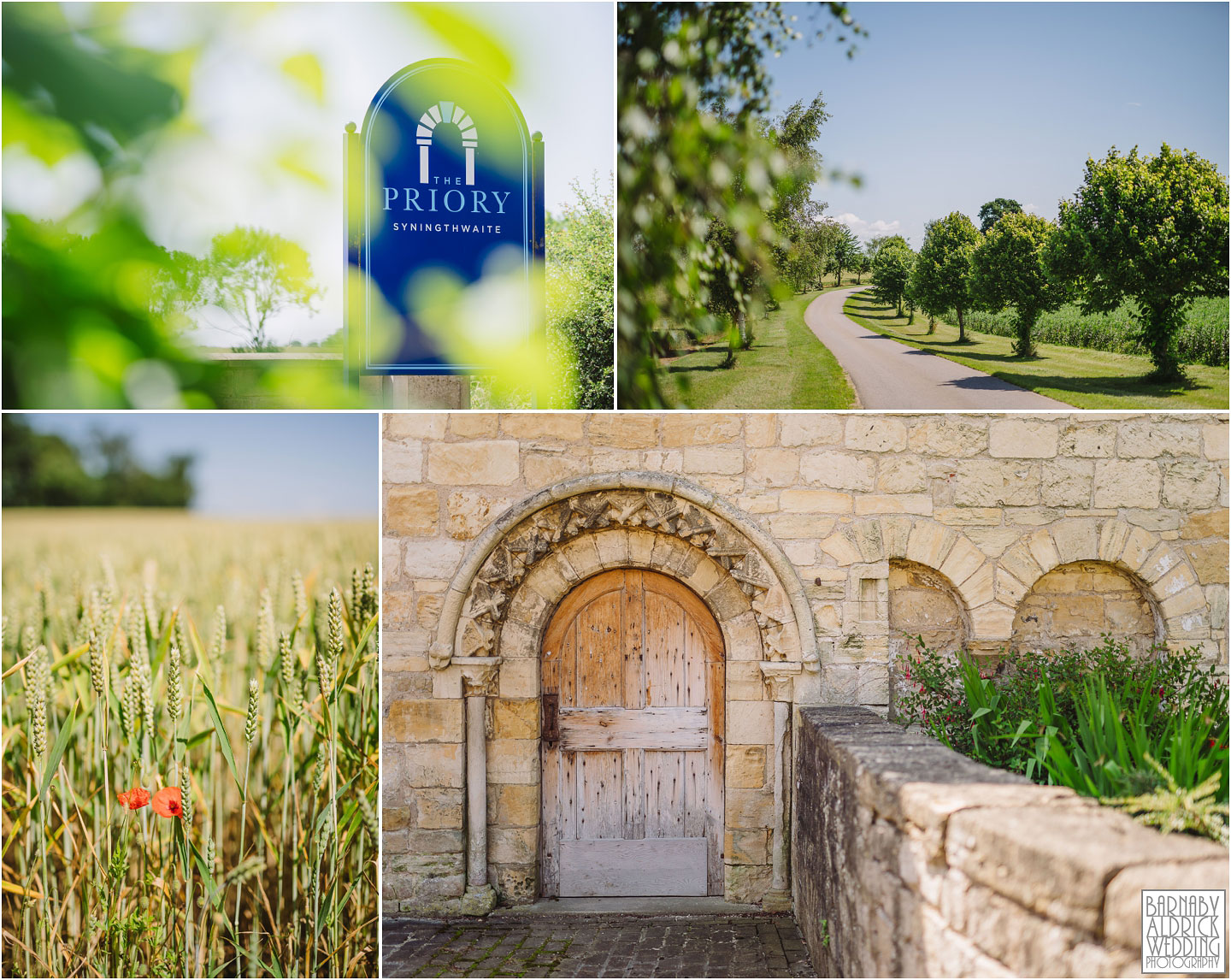 Wedding photos around Priory Cottages Barn venue in Yorkshire