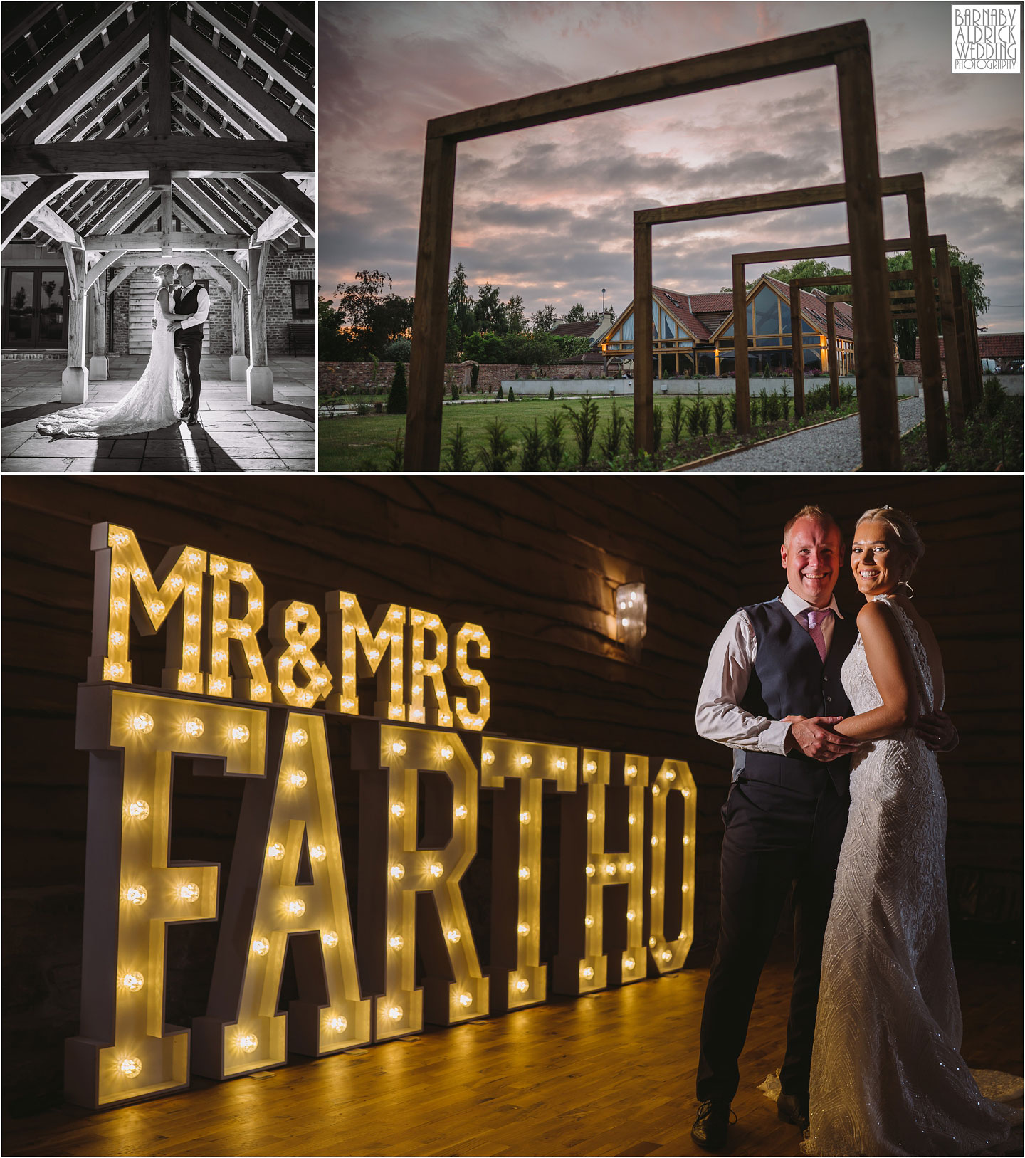 Evening wedding photos, Wedding at The Oakwood at Ryther, Oakwood at Ryther wedding photographer, The Oakwood at Ryther wedding photos, Stylish Yorkshire wedding barn venue