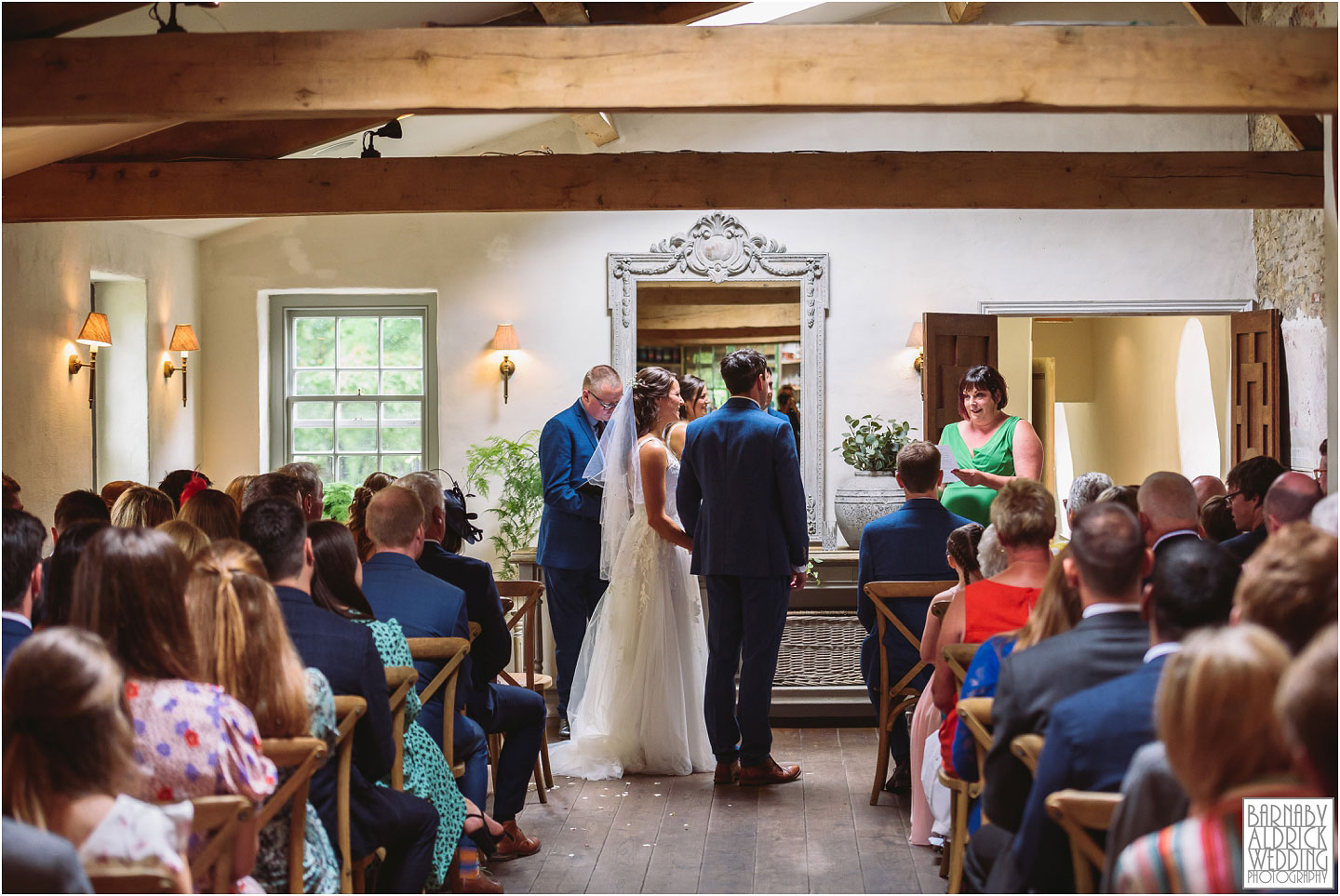 Wedding ceremony at the Fig House Walled Garden at Middleton Lodge, Fig House Walled Garden Middleton Lodge Wedding Photos, Fig House Middleton Lodge Richmond, Middleton Lodge wedding photographer, Middleton Lodge Wedding Photography, Yorkshire Wedding Photographer Barnaby Aldrick