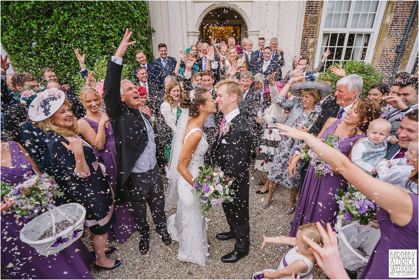 goldsborough Hall Confetti wedding photo, Goldsborough Hall Wedding Photos, Goldsborough Hall Wedding Photography, Yorkshire Wedding, Yorkshire Wedding Photographer, Knaresborough Wedding, Harrogate wedding venue, Yorkshire Stately House Wedding