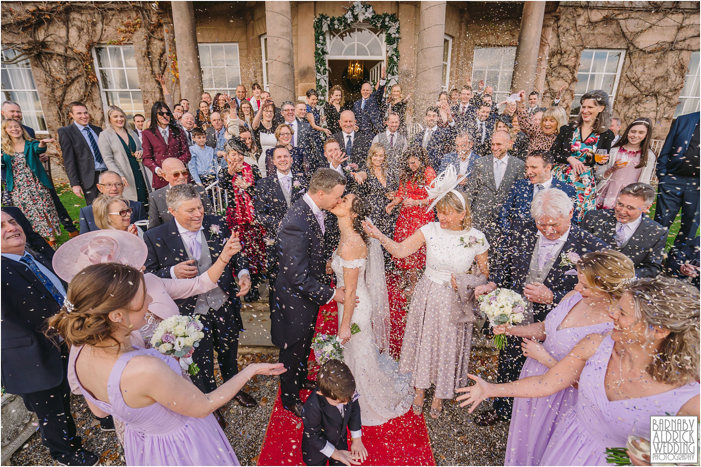 Confetti photograph Wood Hall Hotel Wetherby, Wood Hall Wedding Photos, Wood Hall Wedding Photos