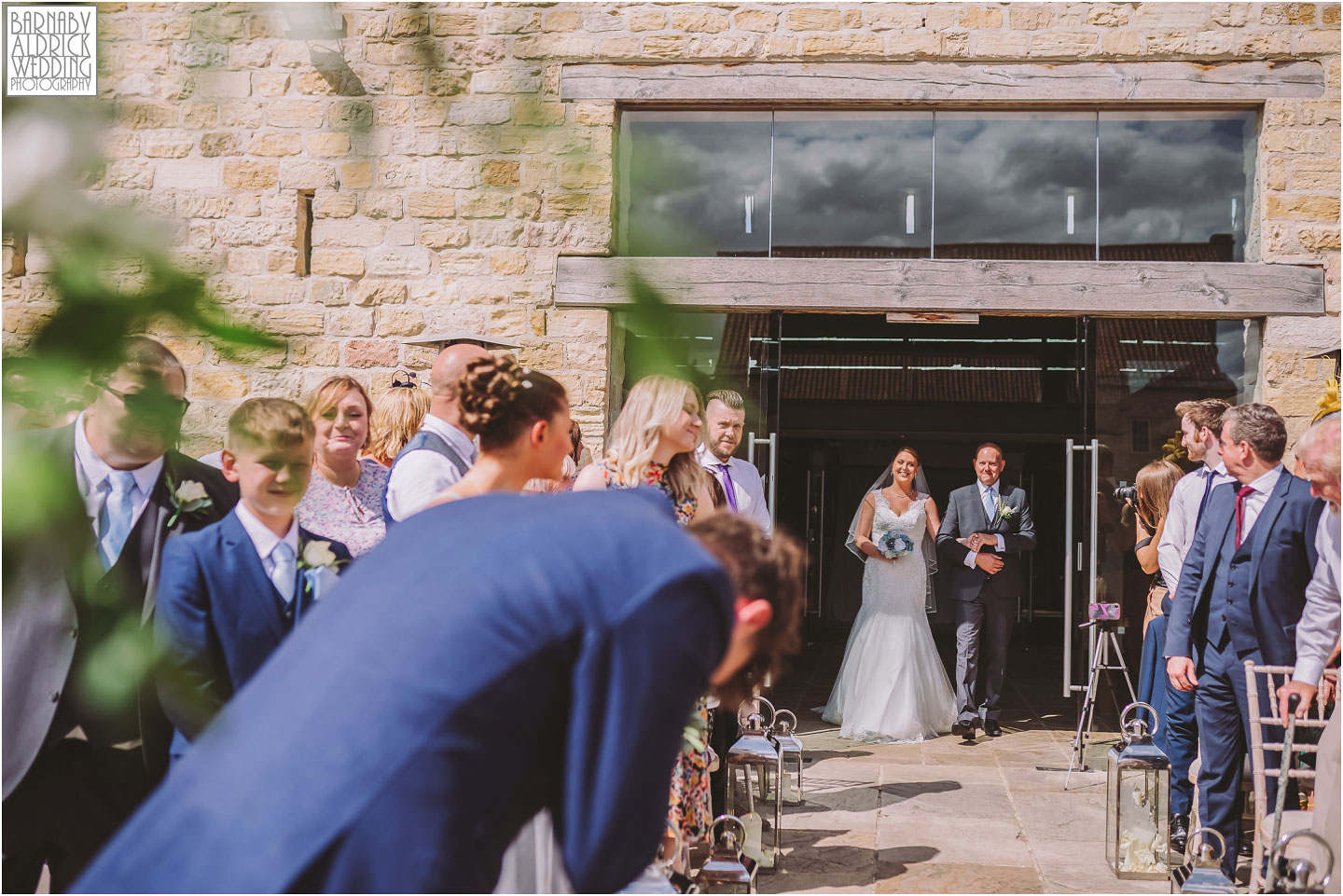 Entrance of the bride wedding photos at Priory Cottages, Amazing Wedding Photos