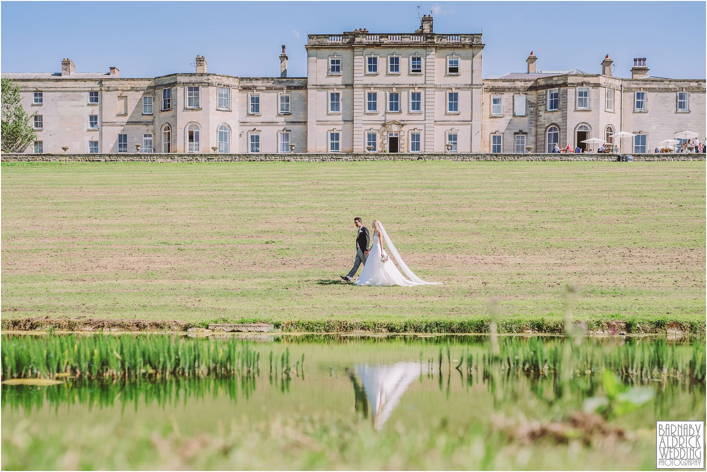 bride and groom at Birdsall House, Birdsall House Wedding photographer